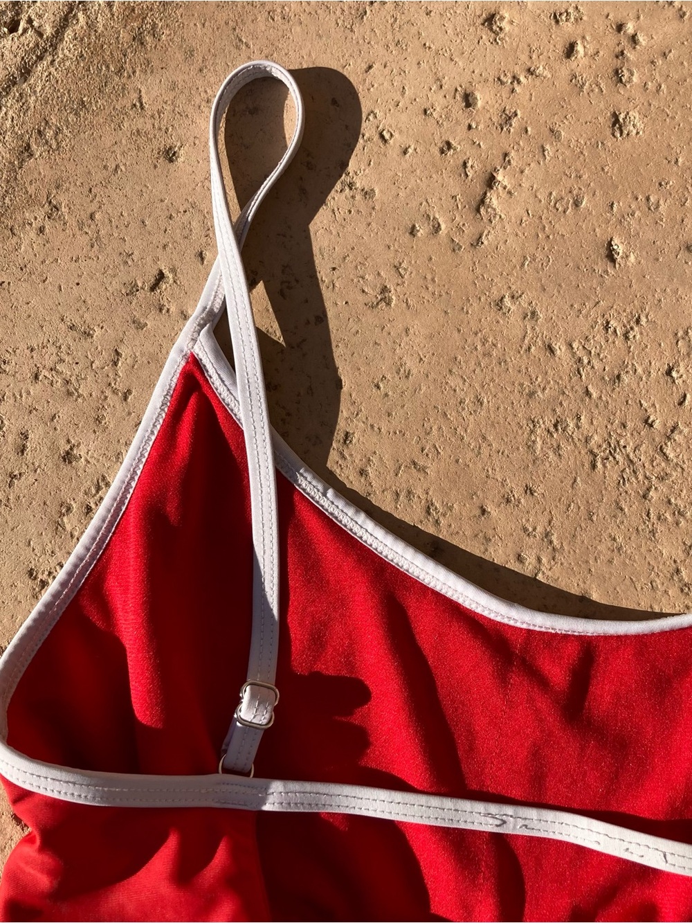 Hurley Red One Piece Swimsuit L Sporty Miami Lifeguard Surf Beach Large - Picture 9 of 9